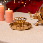 Diya with Rose & Vanilla Scented Candle A